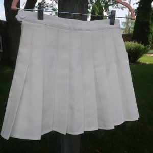 White Pleated Tennis Skirt
